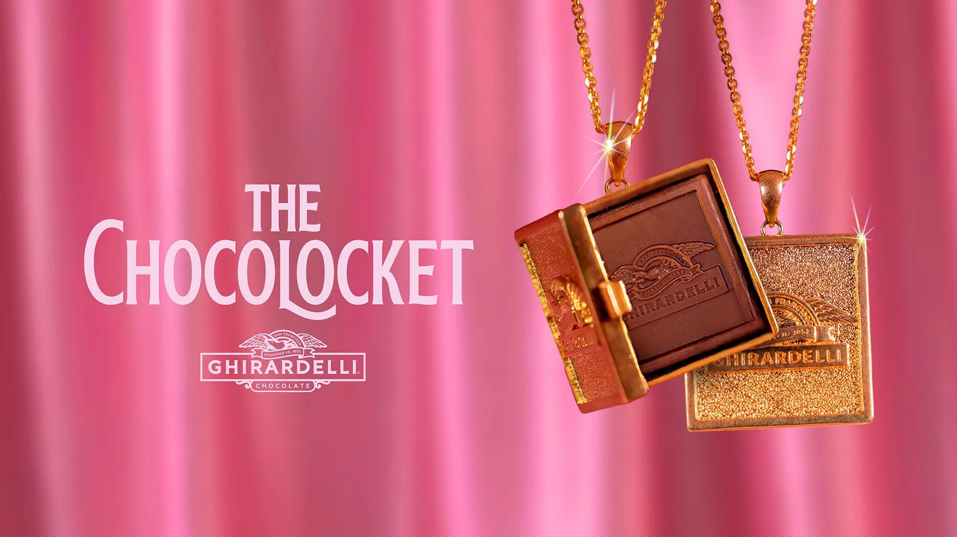 Ghirardelli выпускает золотые медальоны Chocolocket к 14 февраля