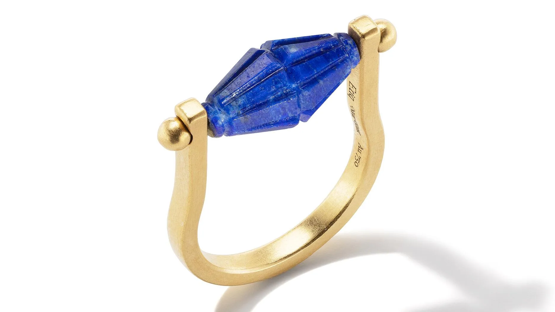 Кольцо Khol от Etiq: вращающийся лазурит в индийском стиле