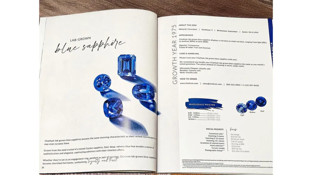 Новый каталог искусственных драгоценных камней от Chatham