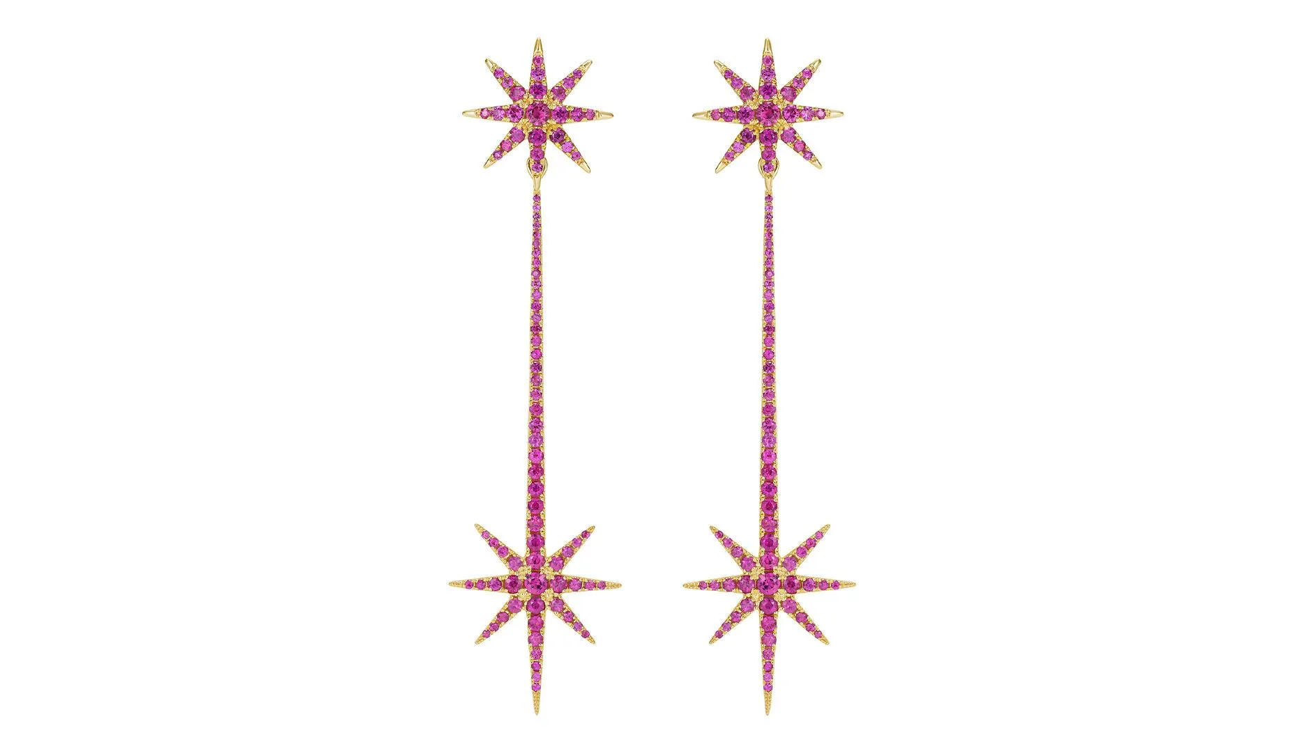 Серьги Robinson Pelham Tsar Star: розовый сапфир для вечеринок